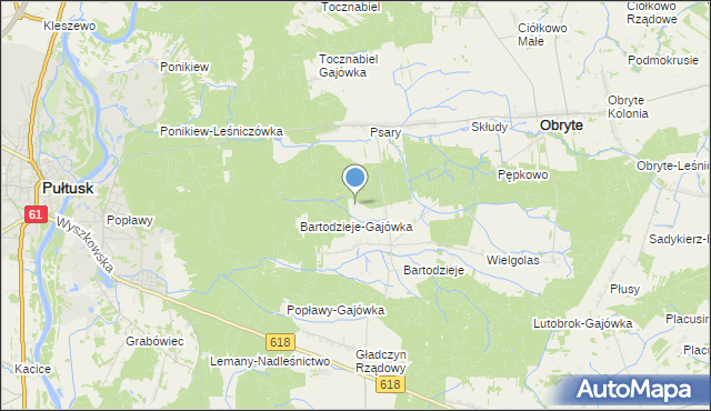 mapa Psia Dziura, Psia Dziura na mapie Targeo